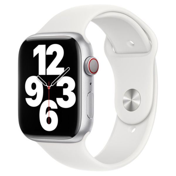 Apple Sport Band de Apple Watch Series 1 t/m 10 / SE / Ultra (2) (44/45/46/49 mm) - Wit