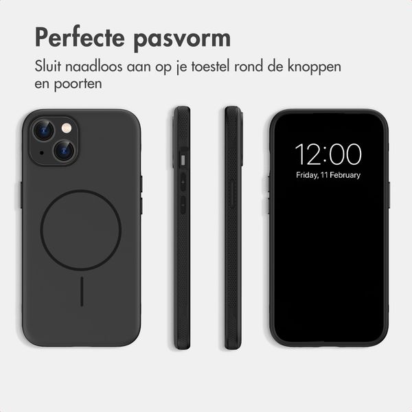 imoshion Color Backcover met Thin MagSafe Ring Apple iPhone 14 / 13 - Zwart