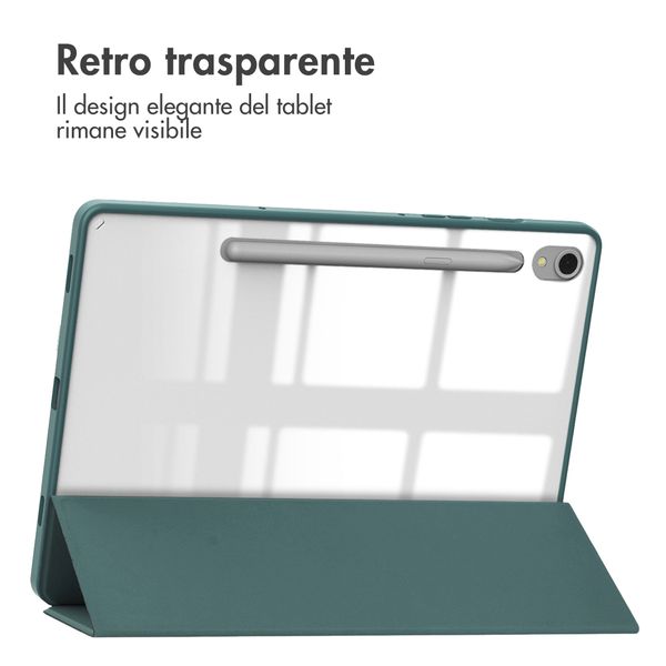 imoshion Trifold Hardcase Bookcase Samsung Galaxy Tab S9 11.0 inch - Groen