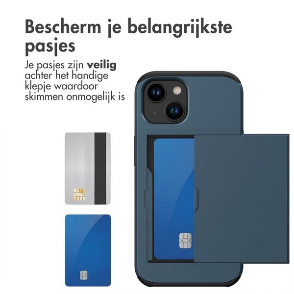 imoshion Backcover met pasjeshouder Apple iPhone 15 - Donkerblauw