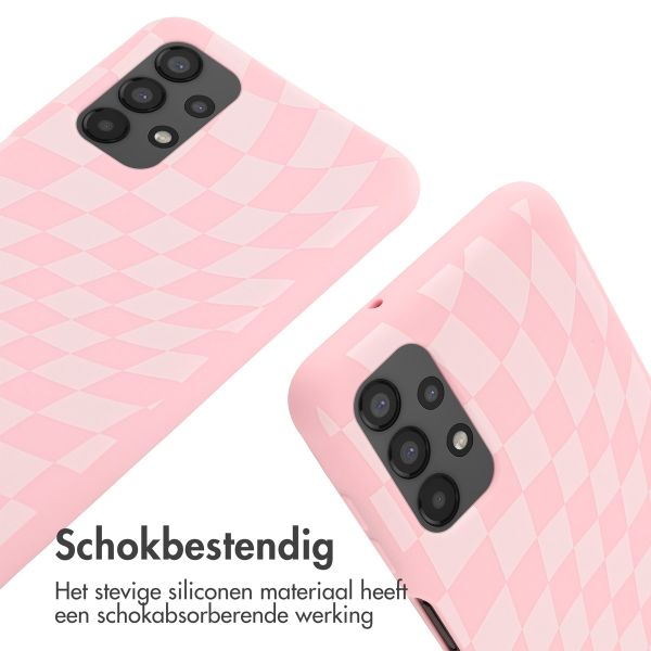 imoshion Siliconen design hoesje met koord Samsung Galaxy A13 (4G) - Retro Pink