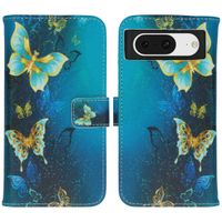 imoshion Design Softcase Bookcase Google Pixel 8 - Blue Butterfly