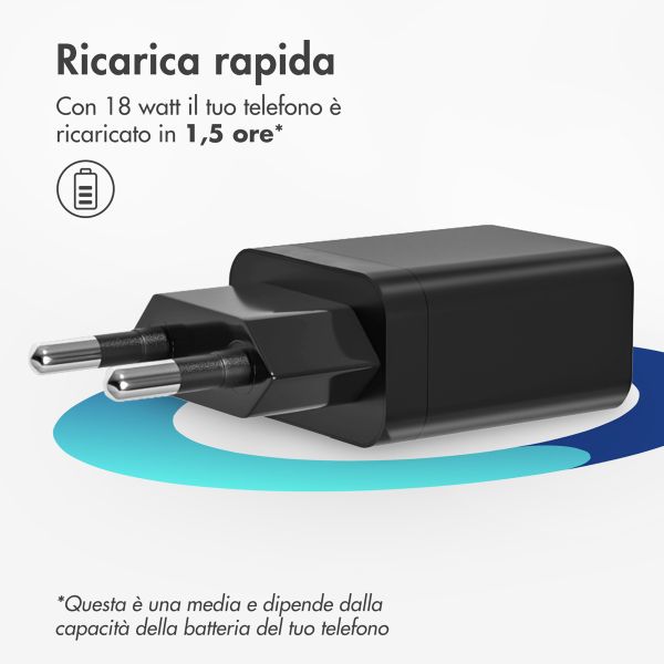 imoshion Wall Charger 18 Watt | USB-A - Zwart