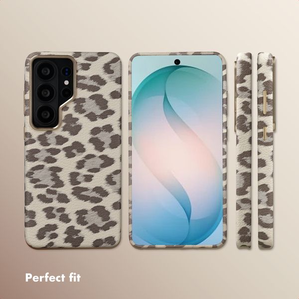 Selencia Sabi Back Cover Panther Print with MagSafe Samsung Galaxy S26 Ultra - Soft Ivory