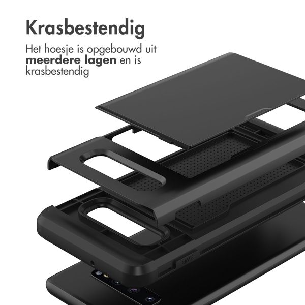 imoshion Backcover met pasjeshouder Samsung Galaxy S10 Plus - Zwart