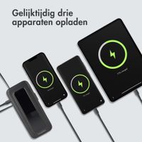 imoshion Powerbank met uittrekbare kabel 10.000 mAh - Power Delivery - USB-C + Lightning - Zwart