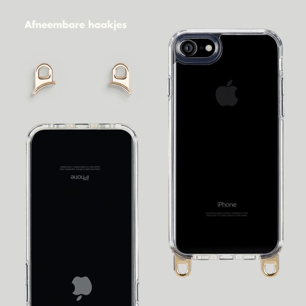 Selencia Backcover met afneembare haakjes Apple iPhone SE (2022 / 2020) / 8 / 7 - Transparant
