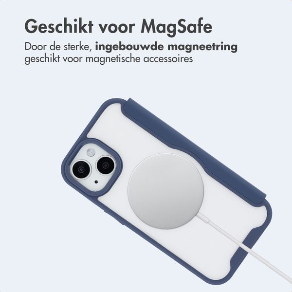 imoshion Transparante Bookcase met MagSafe Apple iPhone 15 - Blauw