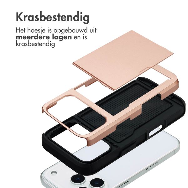 imoshion Backcover met pasjeshouder Apple iPhone 17 Pro - Rosé Goud