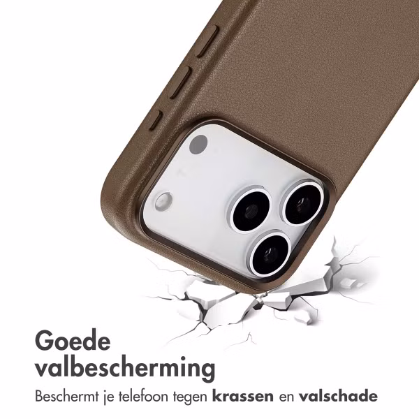 Accezz MagSafe Leather Backcover Apple iPhone 17 Pro Max - Coffee Brown