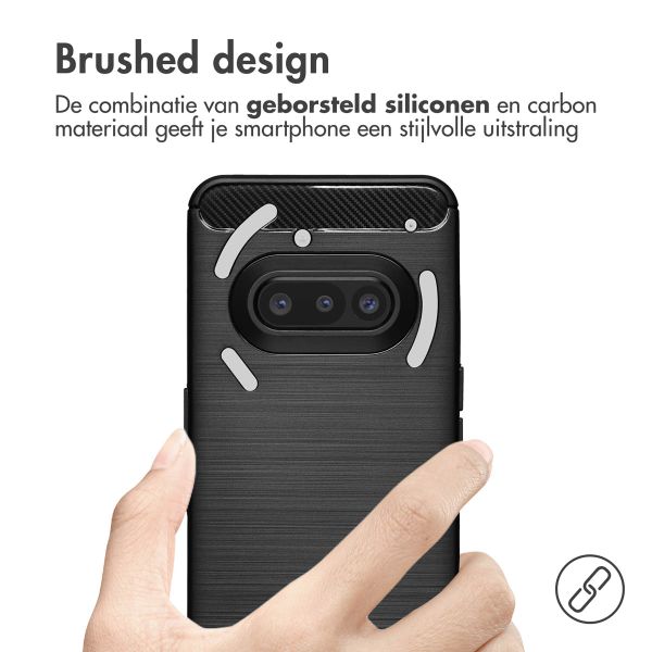 imoshion Brushed Backcover Nothing Phone (3a) - Zwart
