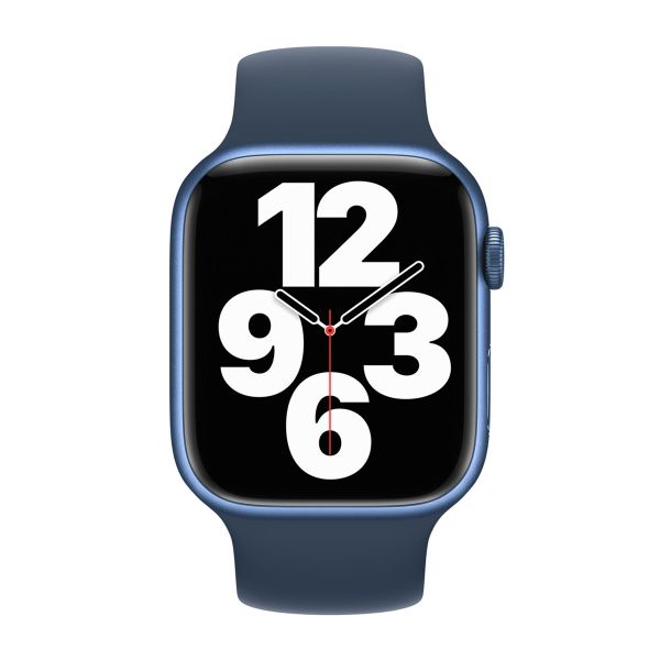 Apple Siliconen solobandje Apple Watch | 38/40/41/42 mm - Maat 8 - Abyss Blue