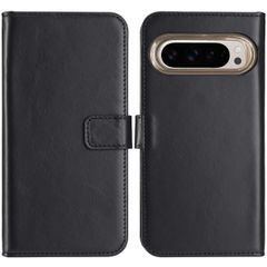 Selencia Echt Leren Bookcase Google Pixel 9 / 9 Pro - Zwart