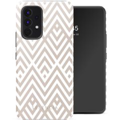 Selencia Vivid Tough Backcover Samsung Galaxy A53 - Beige Zigzag