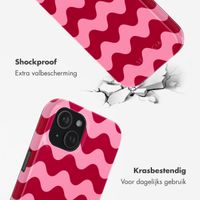 Selencia Vivid Tough Backcover met MagSafe iPhone 15 - Wave Vibes Lipstick