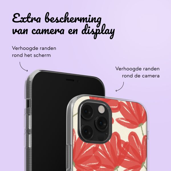 Hoesje met eigen foto en/of tekst Apple iPhone 12 (Pro) - Bloemen