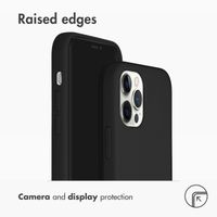 Accezz Liquid Silicone Back Cover Apple iPhone 12 (Pro) - Black