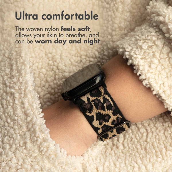 imoshion Elastic Nylon Band Apple Watch | 44/45/46/49 mm - Leopard