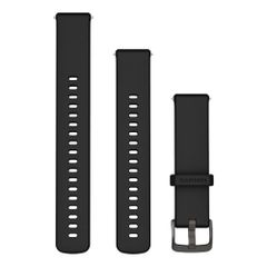 Garmin Siliconen bandje  - Garmin 18 mm aansluiting - Black / Slate
