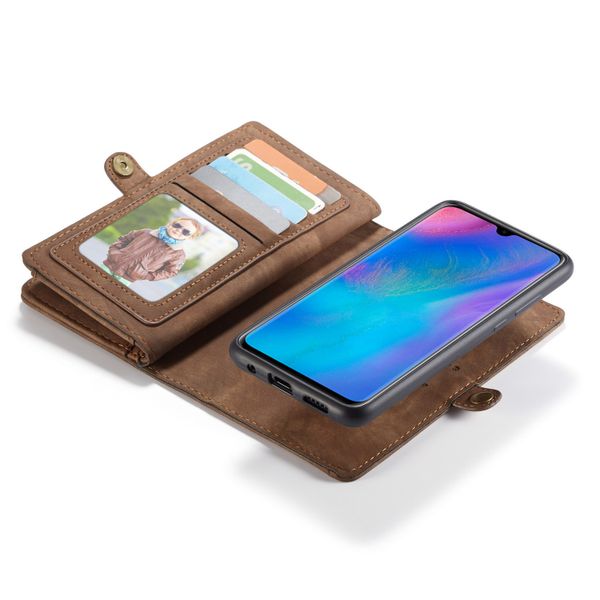 CaseMe Luxe Lederen 2 in 1 Portemonnee Bookcase Huawei P30 Lite