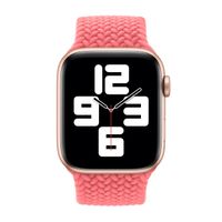 Apple Gevlochten solobandje Apple Watch Series 1 - 11 / SE / Ultra (44/45/46/49 mm) - Maat 4 - Pink Punch