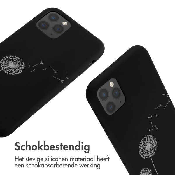 imoshion Siliconen design hoesje met koord iPhone 11 Pro - Dandelion Black