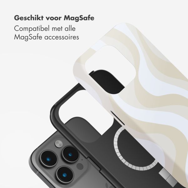 Selencia Vivid Backcover met MagSafe Apple iPhone 15 Pro - Desert Waves Beige
