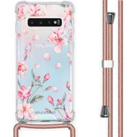 imoshion Design hoesje met koord Samsung Galaxy S10 - Bloem - Roze