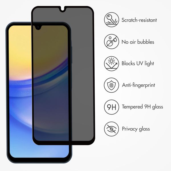 Accezz Tempered Glass Privacy Screenprotector Samsung Galaxy A15 (5G/4G)