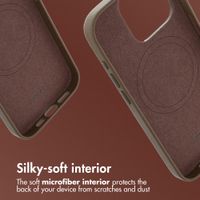 Accezz Leather Back Cover with MagSafe Apple iPhone 15 Pro - Coffee Brown
