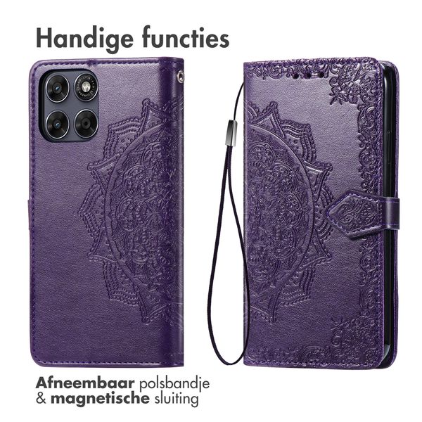 imoshion Mandala Bookcase Motorola Moto G77 - Paars