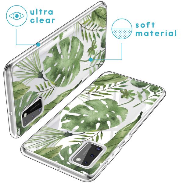 imoshion Design hoesje Samsung Galaxy A41 - Monstera Leaves