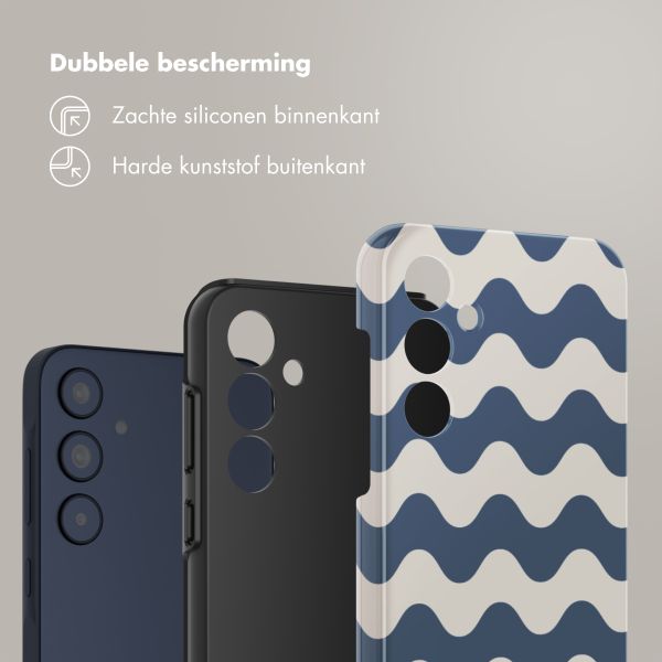 Selencia Vivid Backcover Samsung Galaxy A35 - Wave Vibes Classic Blue