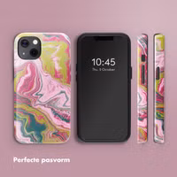 Selencia Vivid Backcover met MagSafe Apple iPhone 13 - Marble Pink