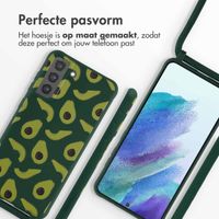 imoshion Siliconen design hoesje met koord Samsung Galaxy S21 FE - Avocado Green