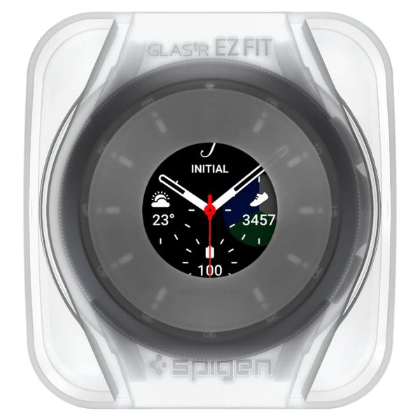 Spigen EZ FIT Glas.tR Screenprotector met applicator Samsung Galaxy Watch 4 Classic - 42 mm - Transparant