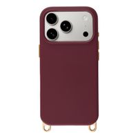 Selencia Rivièra MagSafe Backcover met afneembare haakjes Apple iPhone 18 Pro / 17 Pro - Bold Burgundy