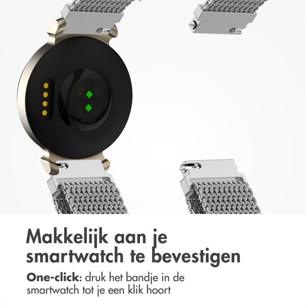 imoshion Milanees magnetisch bandje Garmin Lily 2 - Zilver