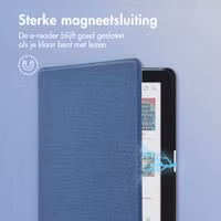 imoshion Canvas Sleepcover Bookcase Kobo Clara Colour / BW - Donkerblauw