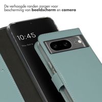 Selencia Echt Leren Bookcase Google Pixel 8 - Air Blue