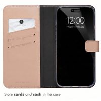 Selencia Genuine Leather Book Case Apple iPhone 18 Pro Max / 17 Pro Max - Dusty Pink