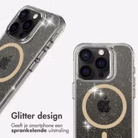 imoshion Clear Glitter Backcover met MagSafe Apple iPhone 15 Pro - Goud