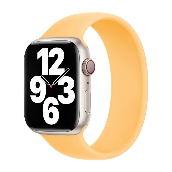 Apple 3 Pack Siliconen solobandje Apple Watch | 44/45/46/49 mm - Maat 12 - Sunglow/ Winter Blue/ Cypress