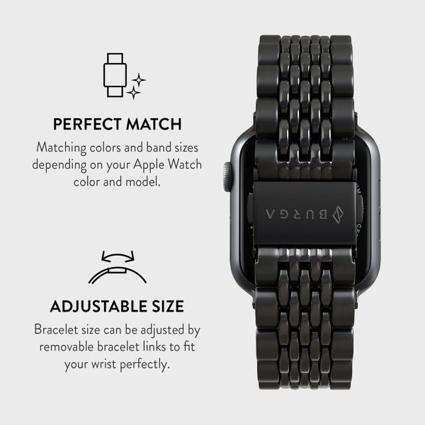 Burga Steel strap Apple Watch | 38/40/41/42 mm - Black