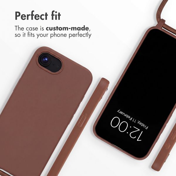 imoshion Silicone Case with Strap Apple iPhone 17e / 16e - Brown