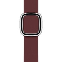 Apple Leather Band Modern Buckle Apple Watch Series 1 t/m 9 / SE (38/40/41 mm) | Series 10 / 11 (42 mm) - Maat M - Garnet