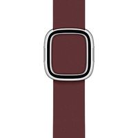 Apple Leather Band Modern Buckle Apple Watch Series 1 t/m 9 / SE (38/40/41 mm) | Series 10 (42 mm) - Maat M - Garnet