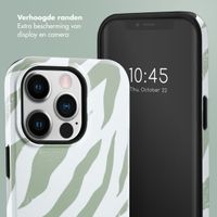 Selencia Vivid Backcover Apple iPhone 14 Pro - Colorful Zebra Sage Green