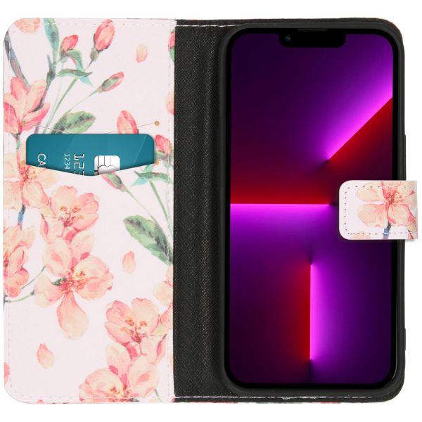 imoshion Design Softcase Bookcase Apple iPhone 13 Pro - Blossom Watercolor White