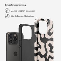 Selencia Vivid Tough Backcover iPhone 15 Pro - Art Wave Black